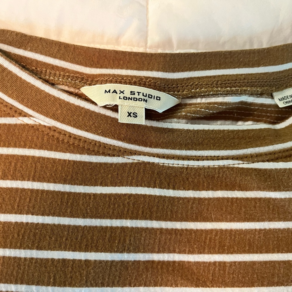 Max Studio size XS striped tee - Picture 3 of 6